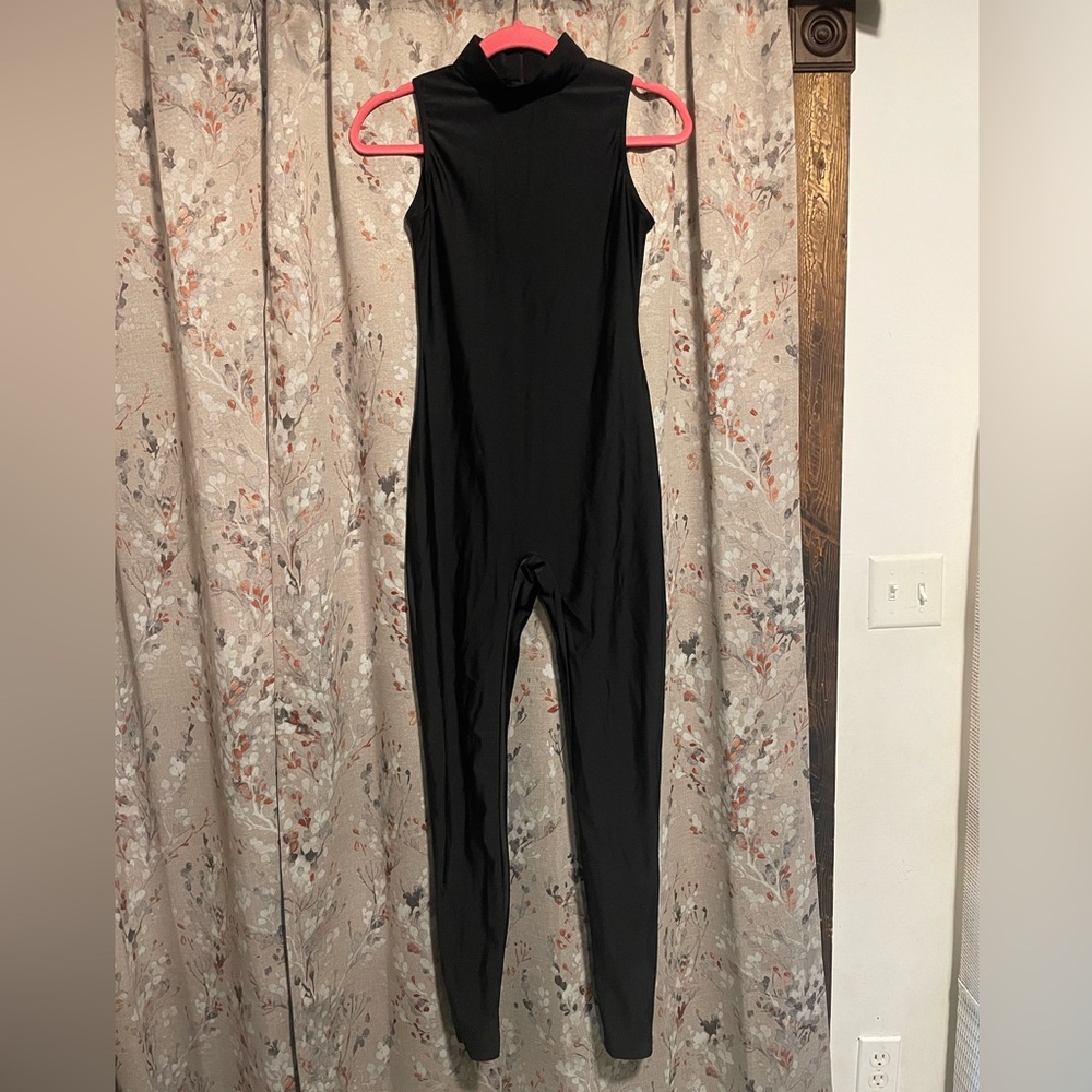 Speerise Sleeveless Turtleneck Unitard Jumpsuit Zip, Women’s XL